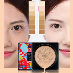 Air Cushion CC Cream Mushroom Head Foundation, Moisturizing BB Cream Makeup Long Lasting Matte Concealer