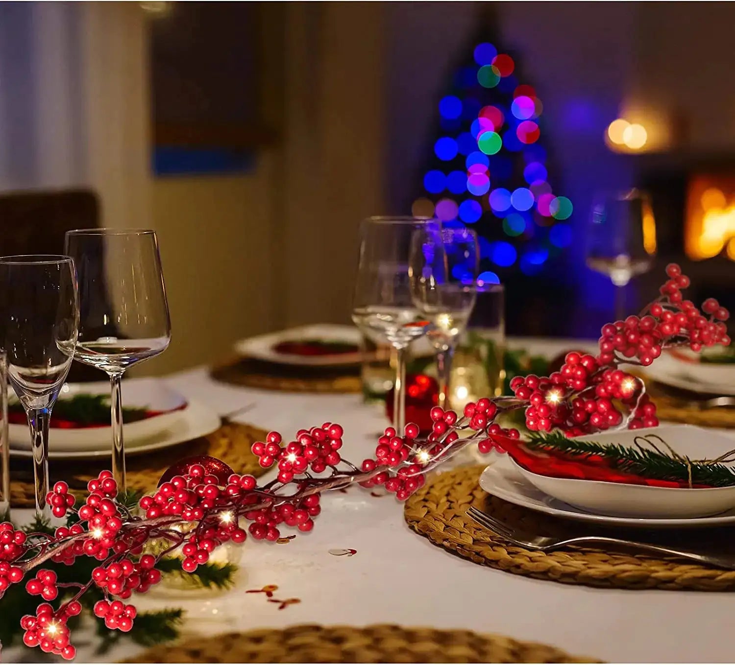 Christmas Red Berry Garland Decoration