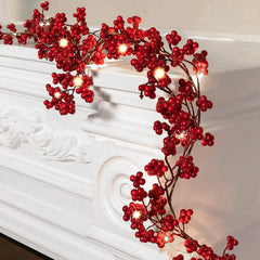 Christmas Red Berry Garland Decoration