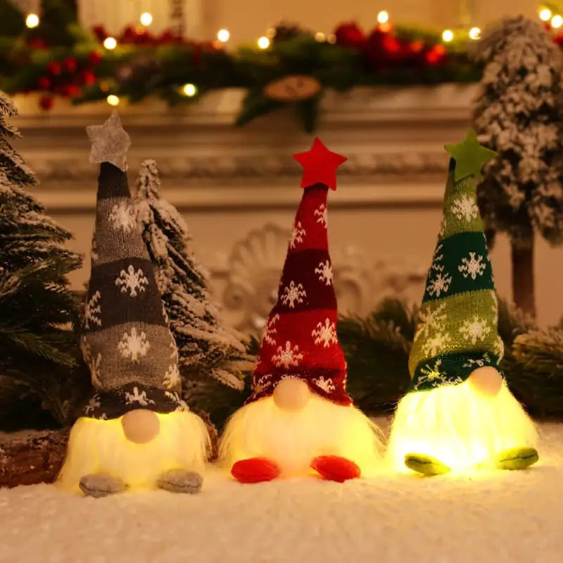 Glowing Gnome Christmas Faceless Doll Gnome Christmas Decorations