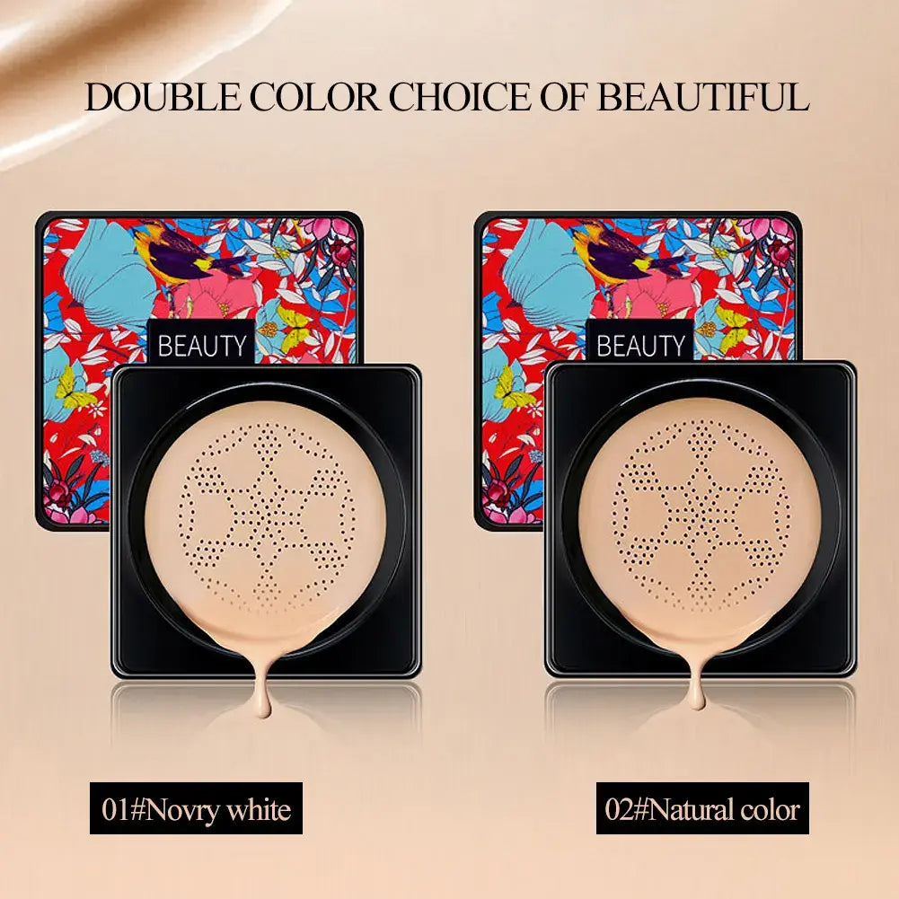 Air Cushion CC Cream Mushroom Head Foundation, Moisturizing BB Cream Makeup Long Lasting Matte Concealer