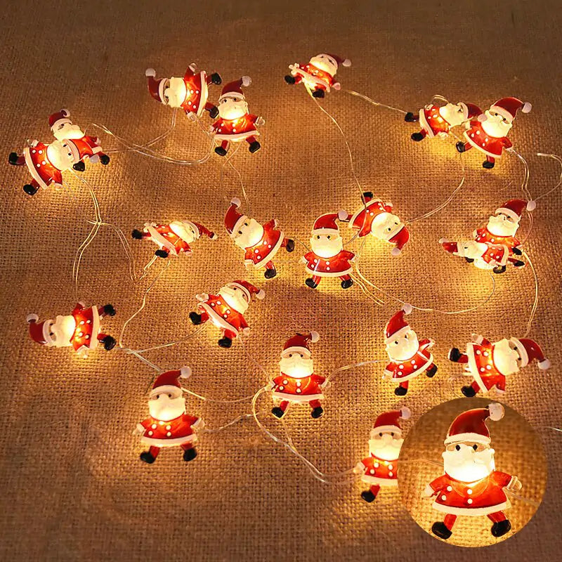 Snowflake, Santa  LED Lamp String Christmas Decoration for Home