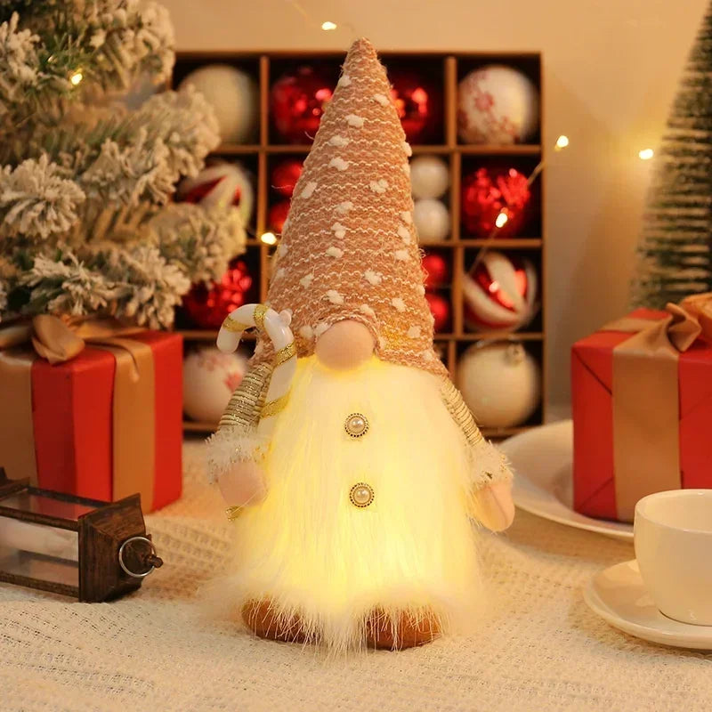 Adorable Christmas Doll Elf Sequin Gnome With Led Light