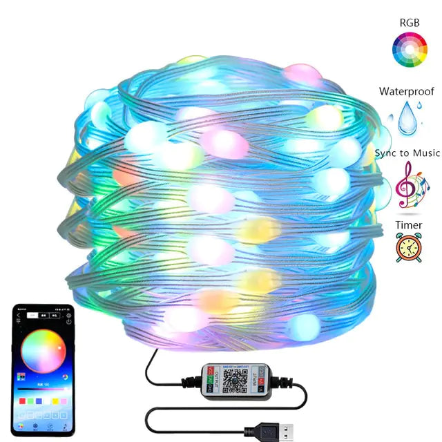 Smart LED String Christmas Decoration Lights