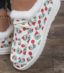 Grinch Christmas Shoes Fur For Girl And Women